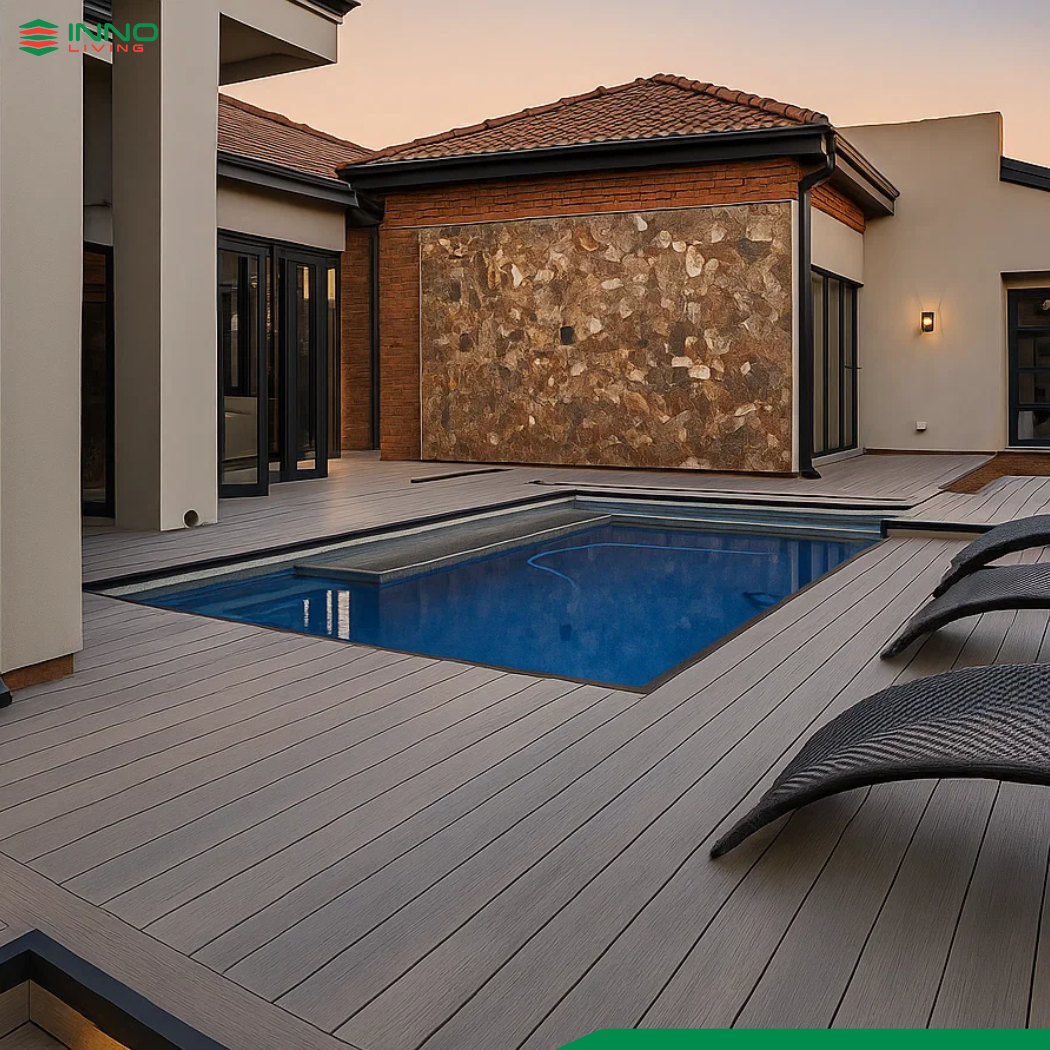 Sàn gỗ nhựa lỗ tròn ngoài trời INNOliving 140x25 