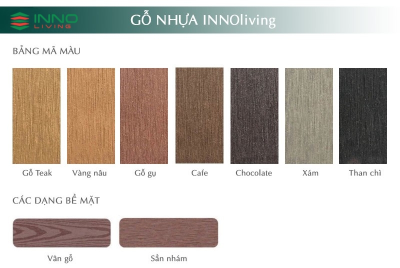 Tấm gỗ nhựa ốp trần ngoài trời INNOliving 225x20