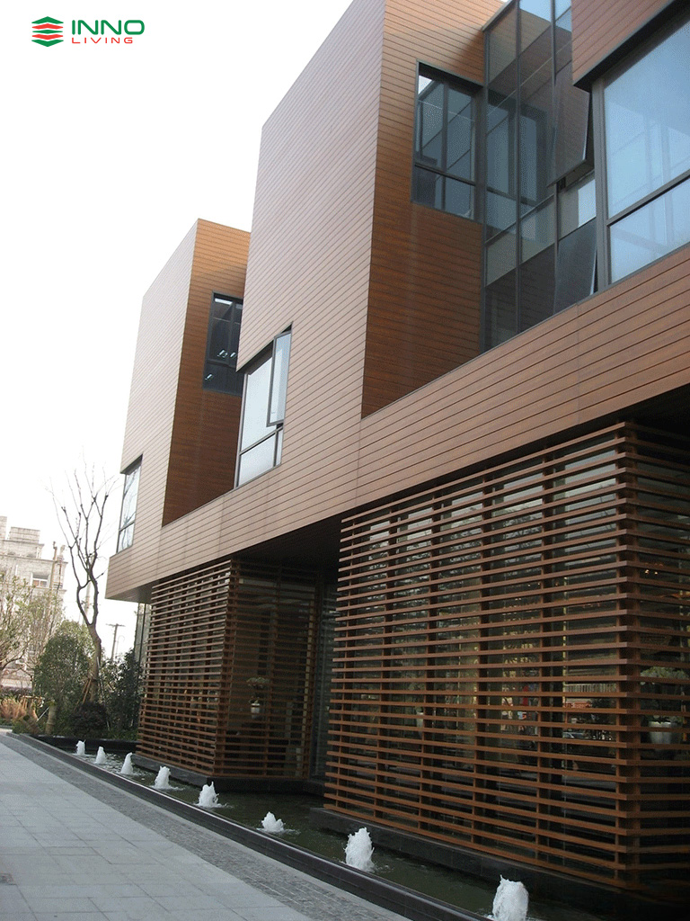 Tấm Ốp Trần - Tường Gỗ Nhựa Ngoài Trời INNOliving 154x21 14 Tấm ốp gỗ nhựa ngoài trời INNOliving 154×21