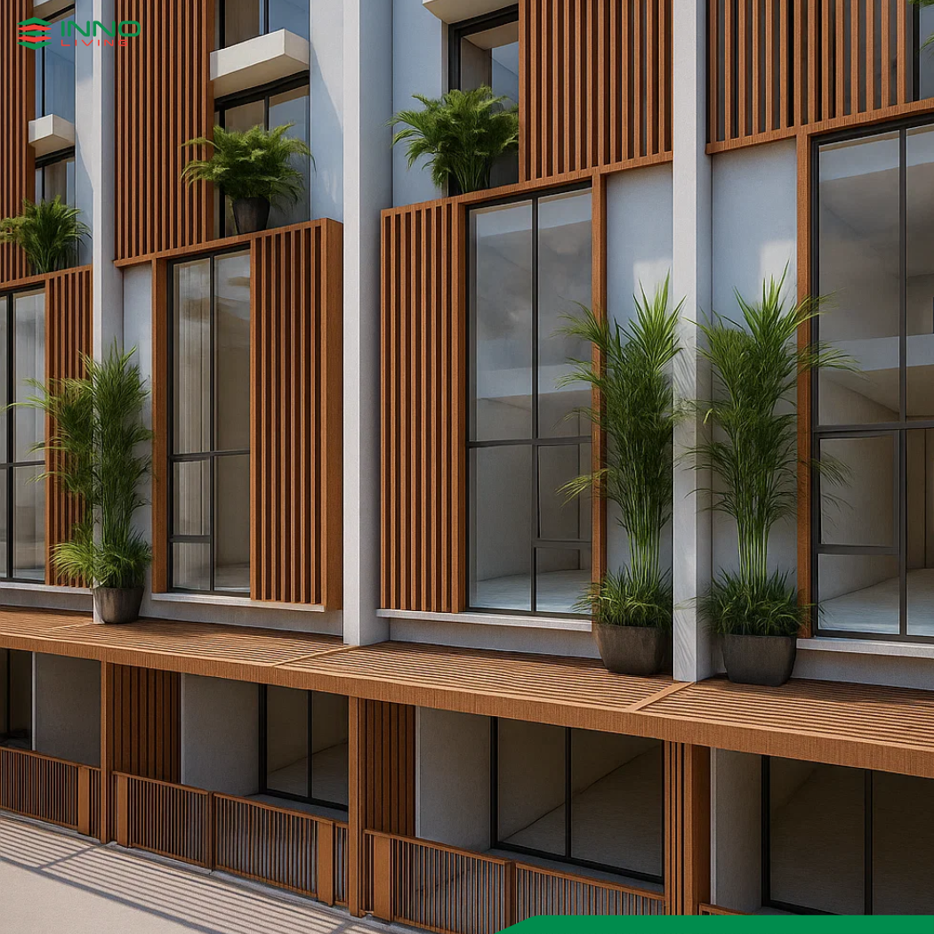 Ưu điểm của Thanh lam gỗ nhựa ngoài trời INNOliving kích thước 30x30