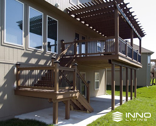 Cột Gỗ Nhựa Composite Ngoài Trời INNOLIVING 100x100 10 7 2