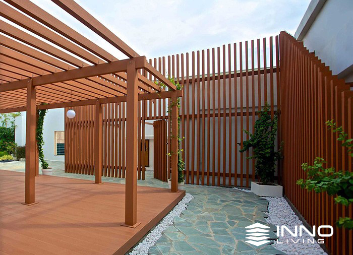 Cột Gỗ Nhựa Composite Ngoài Trời INNOLIVING 100x100 7 8 1