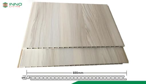 tấm nhựa ốp tường PVC Nano vân gỗ bản 60cm