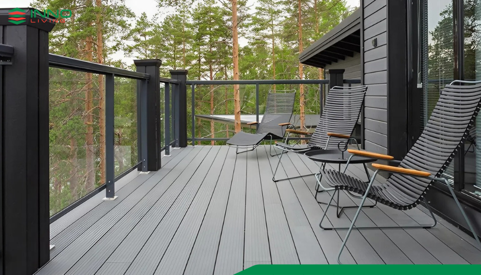 Sàn Gỗ Nhựa Ngoài Trời Lỗ Vuông 140×21