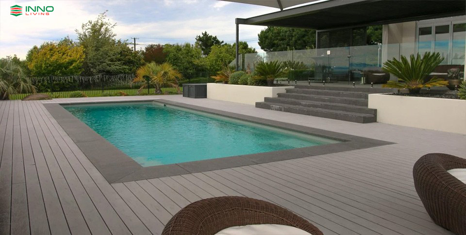 Sàn gỗ nhựa ngoài trời INNOliving 140×21 lỗ vuông