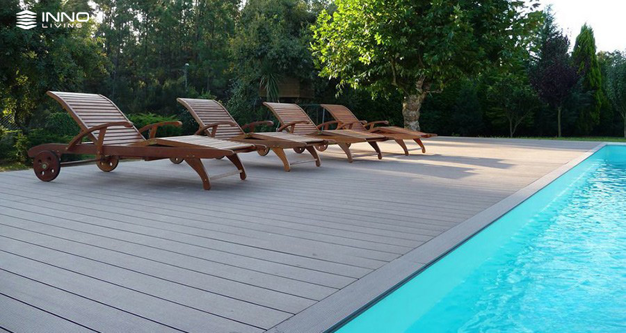 Sàn gỗ nhựa ngoài trời INNOliving 140×21 lỗ vuông