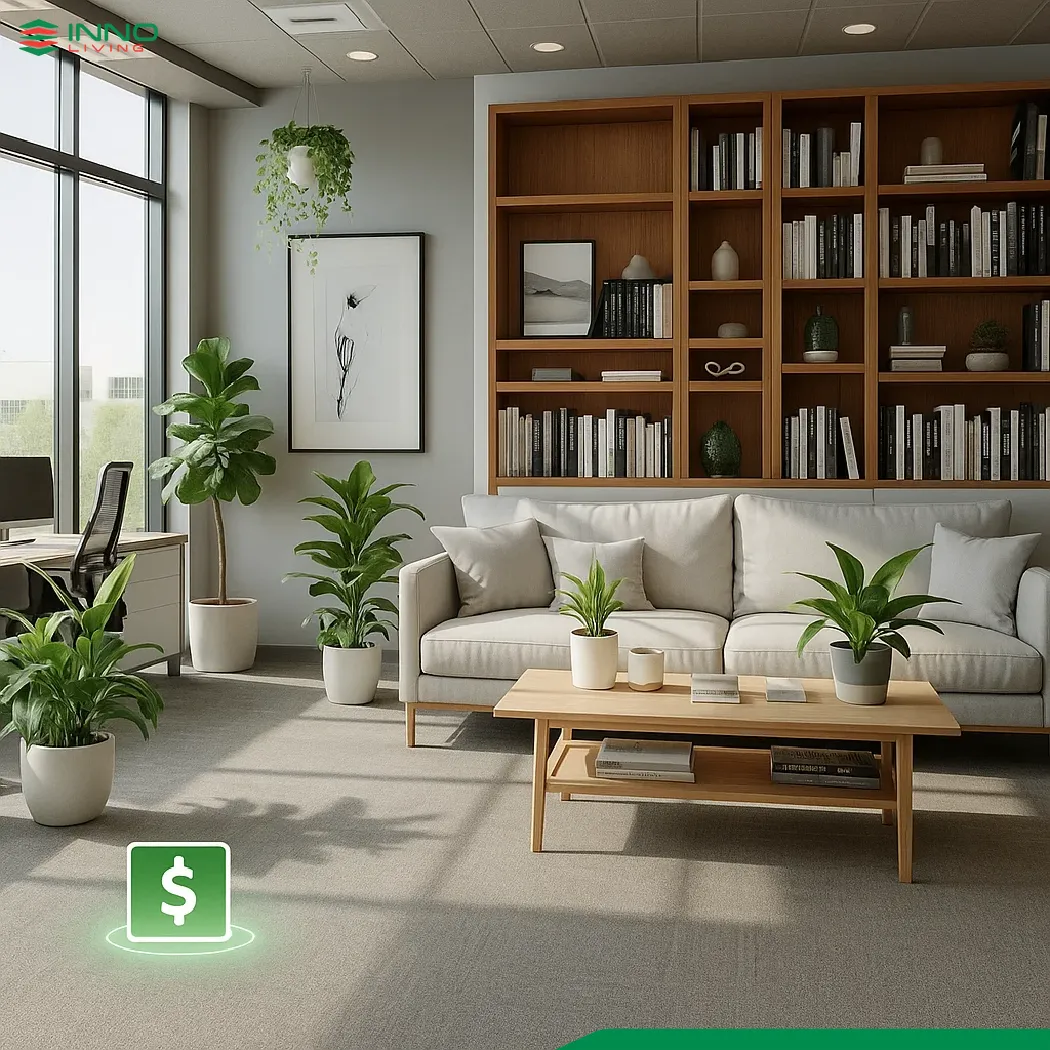 Sàn nhựa vinyl SPC giúp tiết kiệm chi phí nhờ giá thành thấp, dễ thi công và độ bền cao