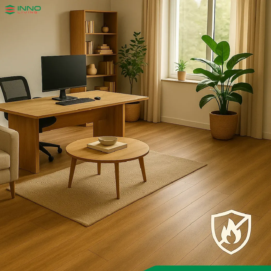 Nhờ khả năng chống cháy lan, sàn nhựa vinyl SPC là vật liệu an toàn, giúp ngăn đám cháy và tạo điều kiện sơ tán