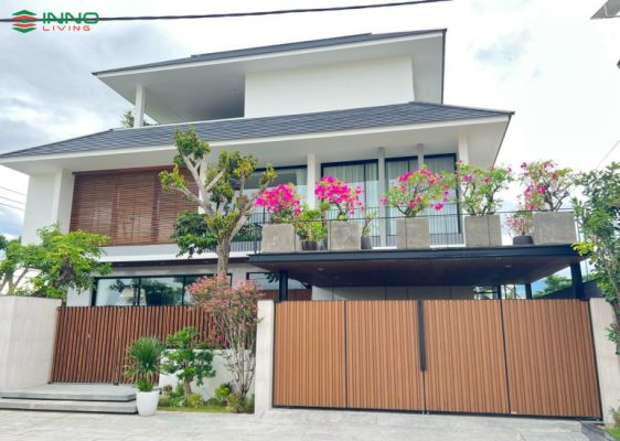 Cổng gỗ nhựa ngoài trời