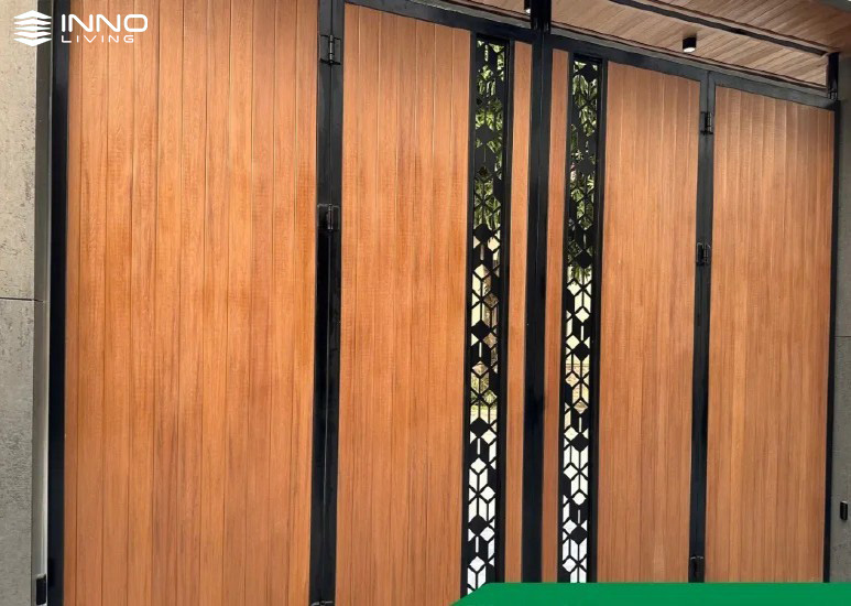 Cổng gỗ nhựa ngoài trời