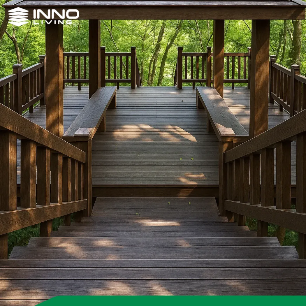 Cột gỗ nhựa composite ngoài trời Inno Living được ứng dụng làm nhà chòi Cột gỗ nhựa composite ngoài trời Inno Living được ứng dụng làm nhà chòi
