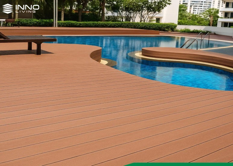 Gỗ nhựa composite lát sàn hồ bơi