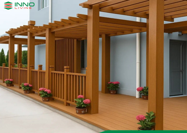 Cột gỗ nhựa composite ngoài trời Inno Living