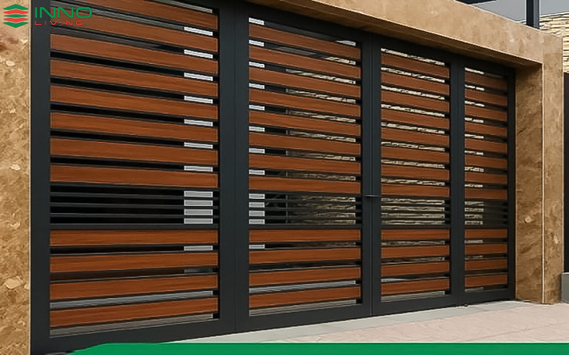 Ứng Dụng Cột Gỗ Nhựa Composite Ngoài Trời INNO LIVING Trong Trang Trí Ngoại Thất 5 Cột gỗ nhựa composite ngoài trời làm cổng đẹp