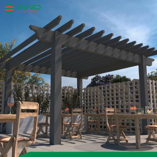 Giàn Hoa Gỗ Nhựa Ngoài Trời