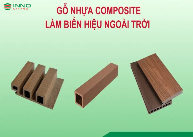 Biển hiệu bằng gỗ nhựa ngoài trời