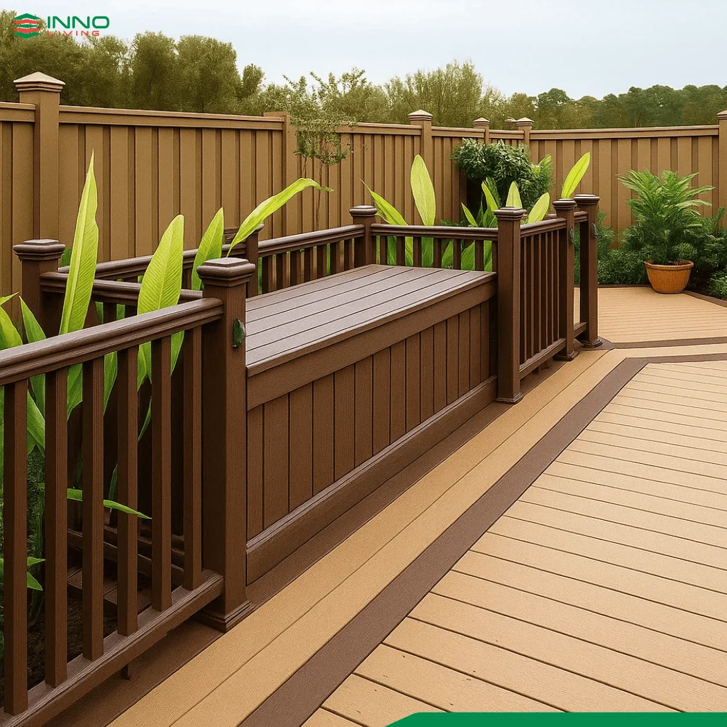 Gỗ nhựa composite là sự kết hợp giữa bột gỗ và nhựa cao cấp