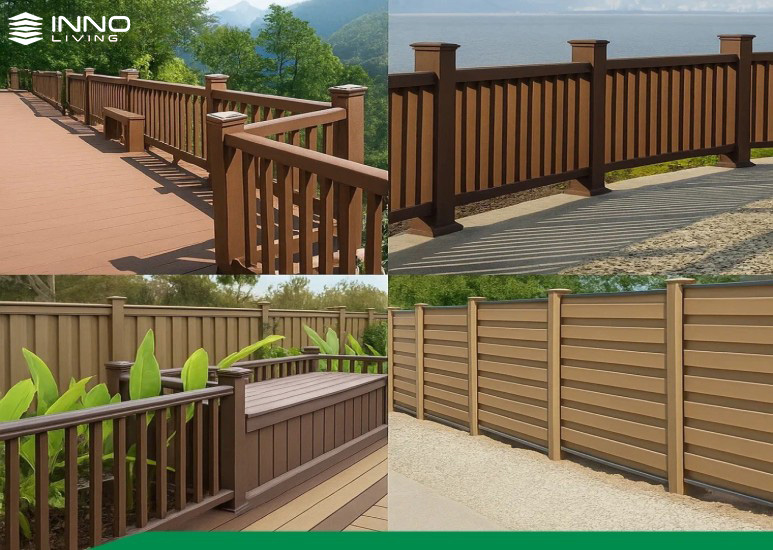 Cột gỗ nhựa ngoài trời