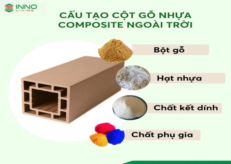 Cột gỗ nhựa ngoài trời