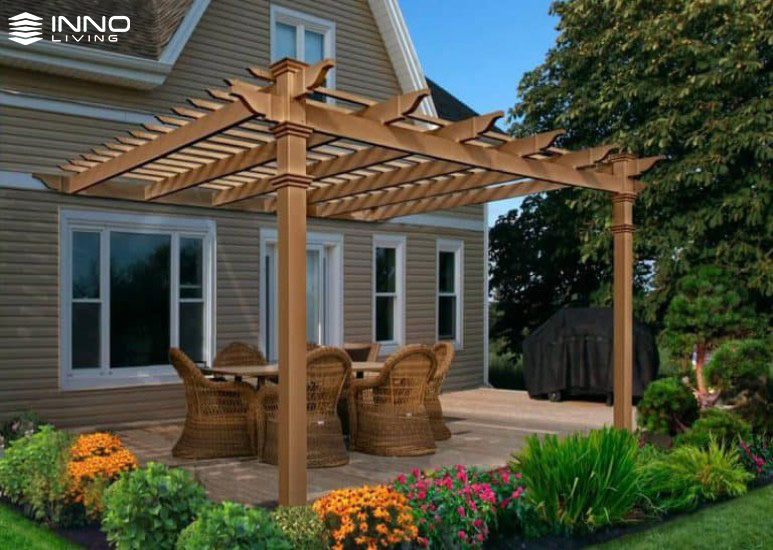 Cột gỗ nhựa ngoài trời