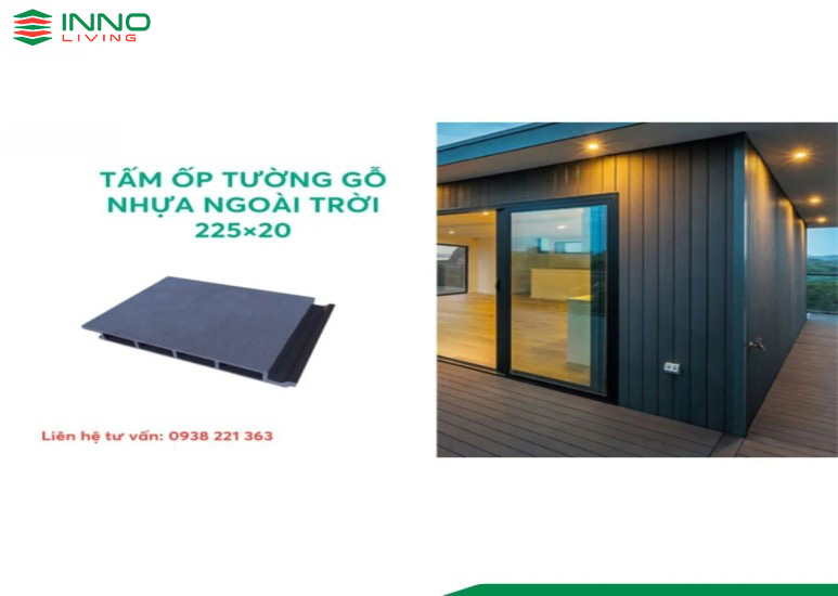 Tấm gỗ nhựa ốp tường gỗ nhựa composite INNO LIVING 225x 20
