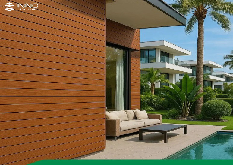 Ốp tường gỗ nhựa ngoài trời