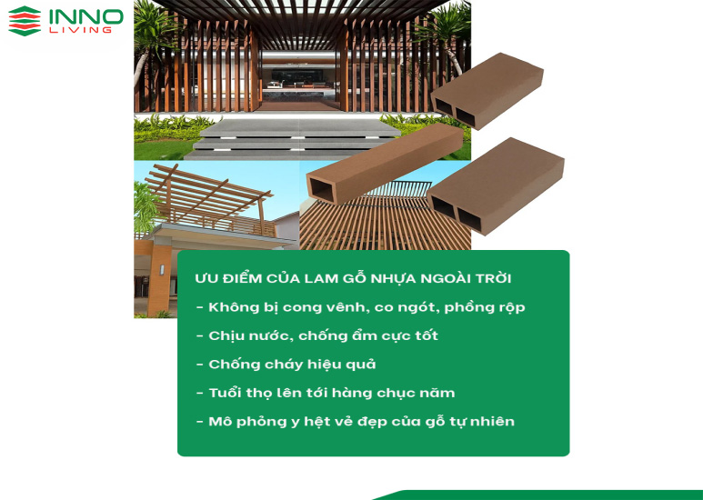 Lam che nắng gỗ nhựa ngoài trời