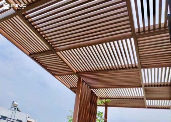 Lam che nắng gỗ nhựa ngoài trời