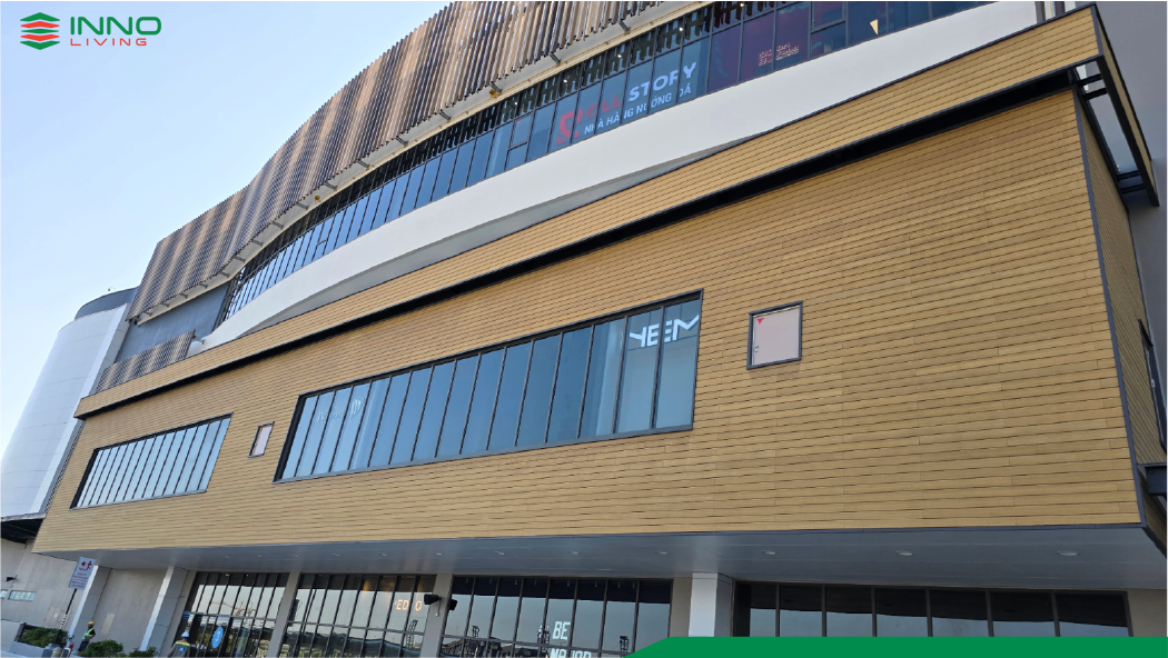 Ốp tường gỗ nhựa ngoài trời Aeonmall Huế