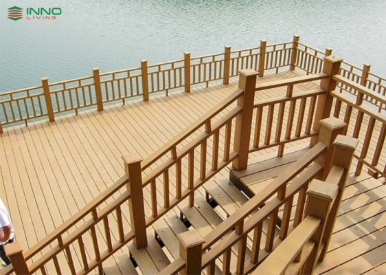 Lan can gỗ nhựa ngoài trời