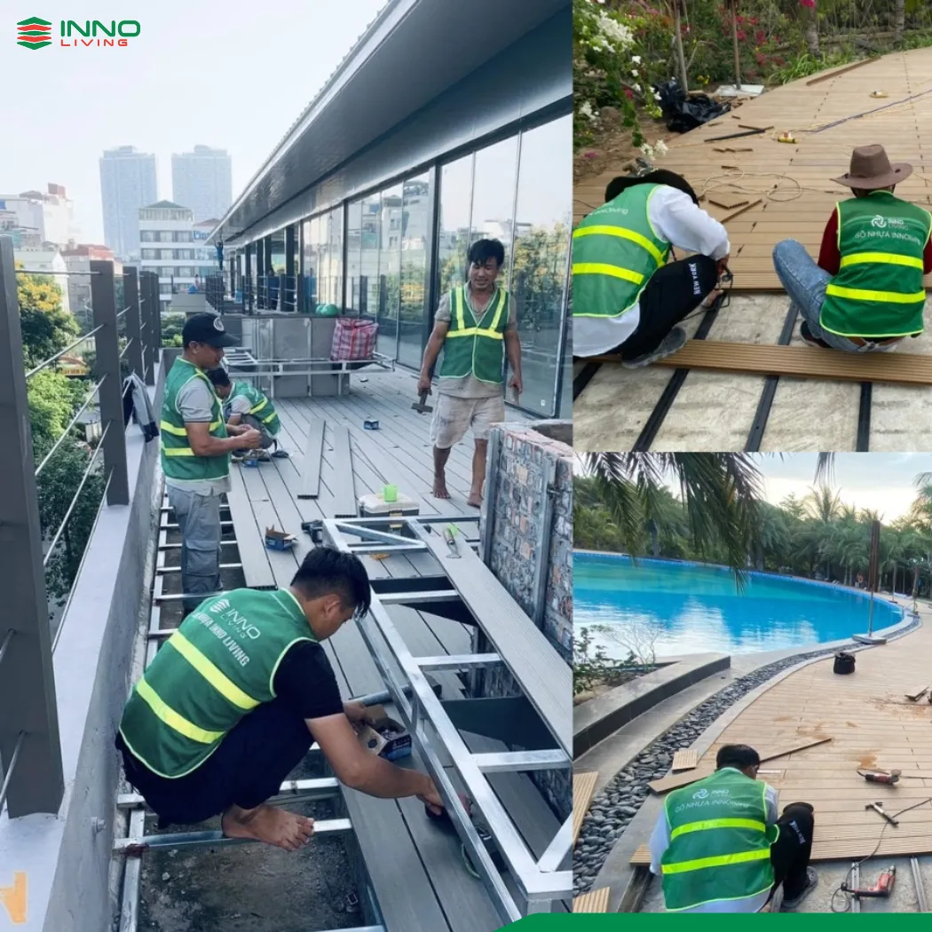 INNO LIVING là một trong những đơn vị chuyên nghiệp hàng đầu trong lĩnh vực lắp đặt sàn gỗ nhựa composite ngoài trời INNO LIVING là một trong những đơn vị chuyên nghiệp hàng đầu trong lĩnh vực lắp đặt sàn gỗ nhựa composite ngoài trời