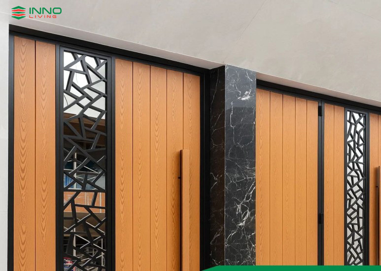 Cổng gỗ nhựa ngoài trời