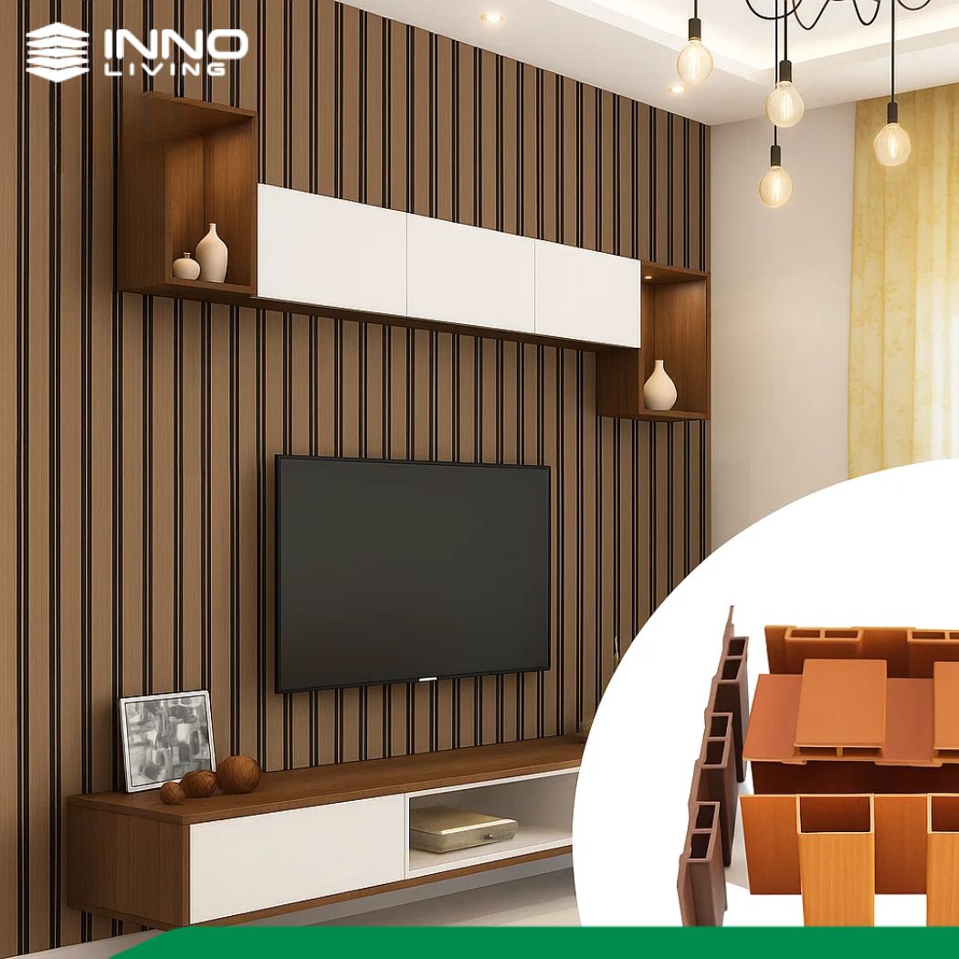 Gỗ nhựa trong nhà, hay còn gọi là WPC nội thất (Wood-Plastic Composite