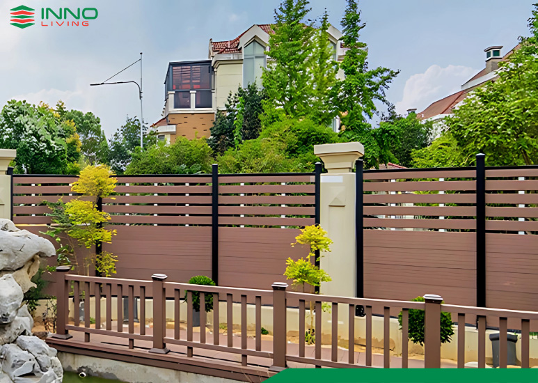 Hàng rào gỗ nhựa ngoài trời