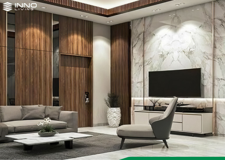 Tấm ốp tường phòng khách