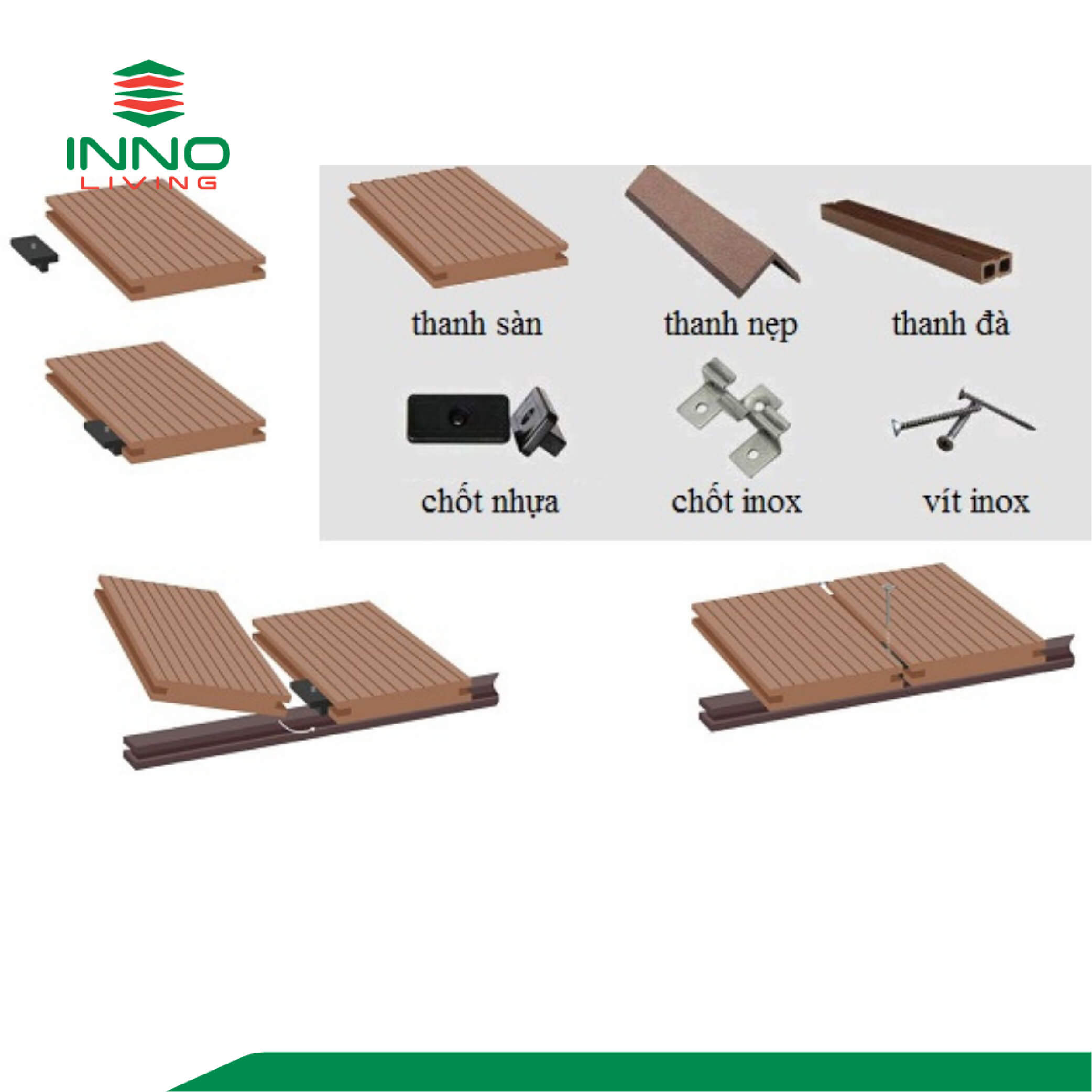 Nếu không có bộ khung xương chắc chắn, cả hệ thống sàn nhựa gỗ sẽ không thể hoàn thiện