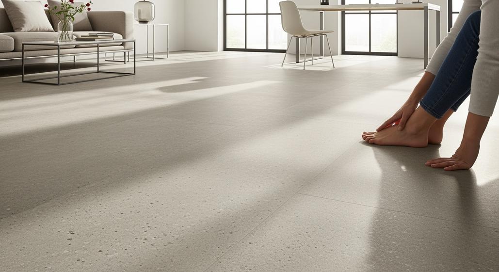 Sàn vinyl vân bê tông: Lựa chọn bền đẹp cho công trình hiện đại
