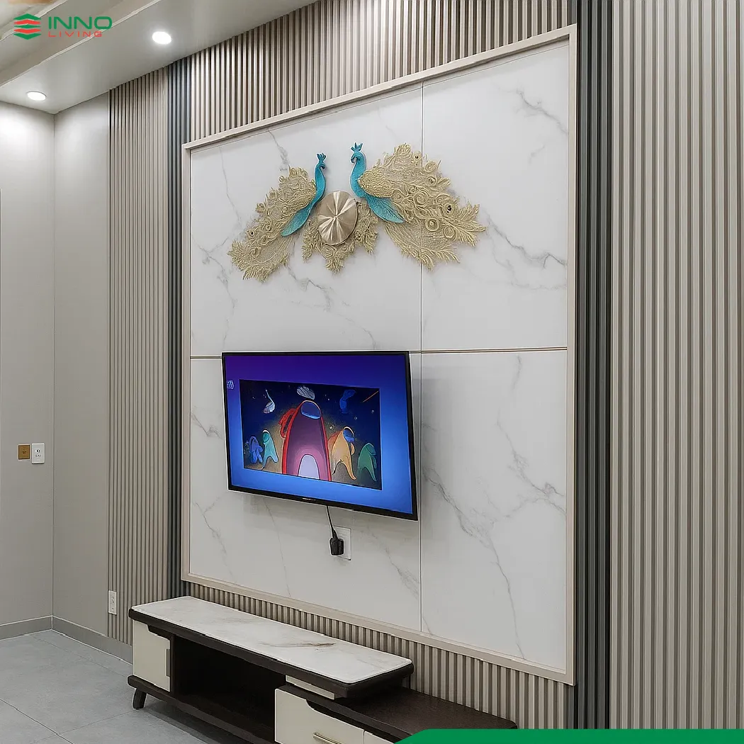Tấm ốp đá hoa cương PVC được ưa chuộng nhờ chi phí thấp, dễ lắp đặt