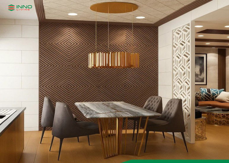 Lam sóng gỗ nhựa trong nhà