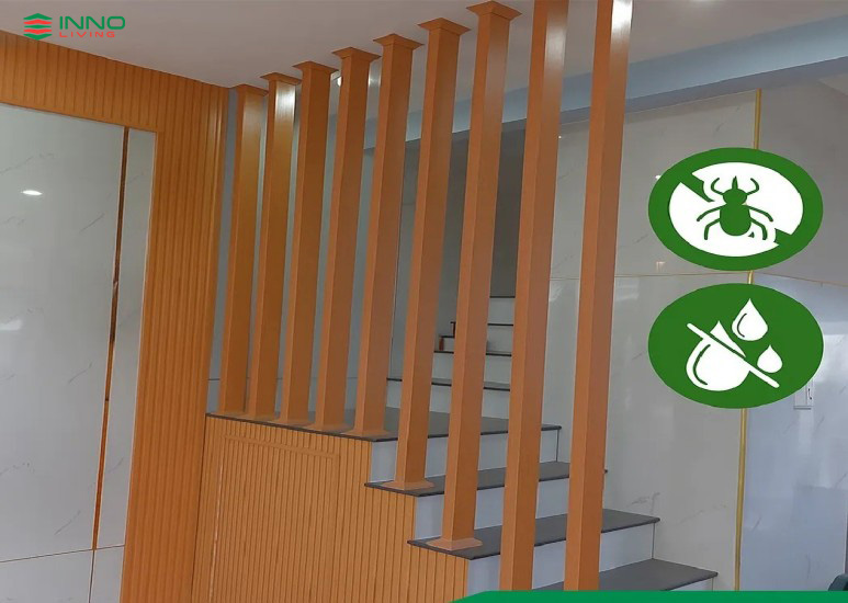 Thanh lam – Cột gỗ nhựa trong nhà 