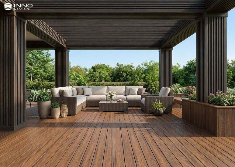 Sàn gỗ nhựa ngoài trời Sàn gỗ nhựa ngoài trời